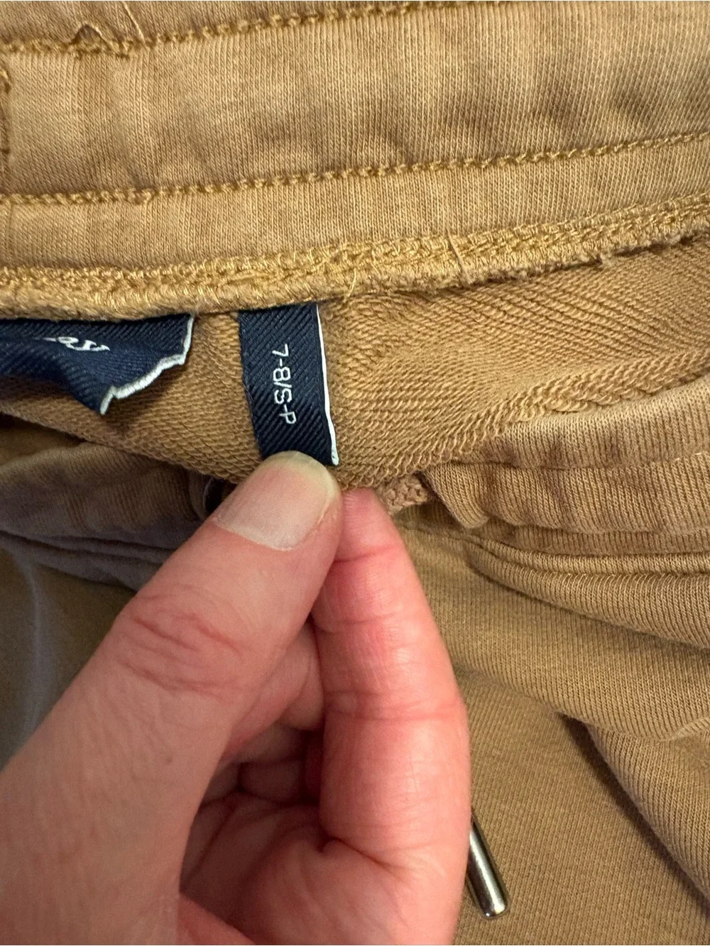 Psycho Bunny Kids Cargo Sweatpants Drawstring Size Small 7/8 Brown Tan